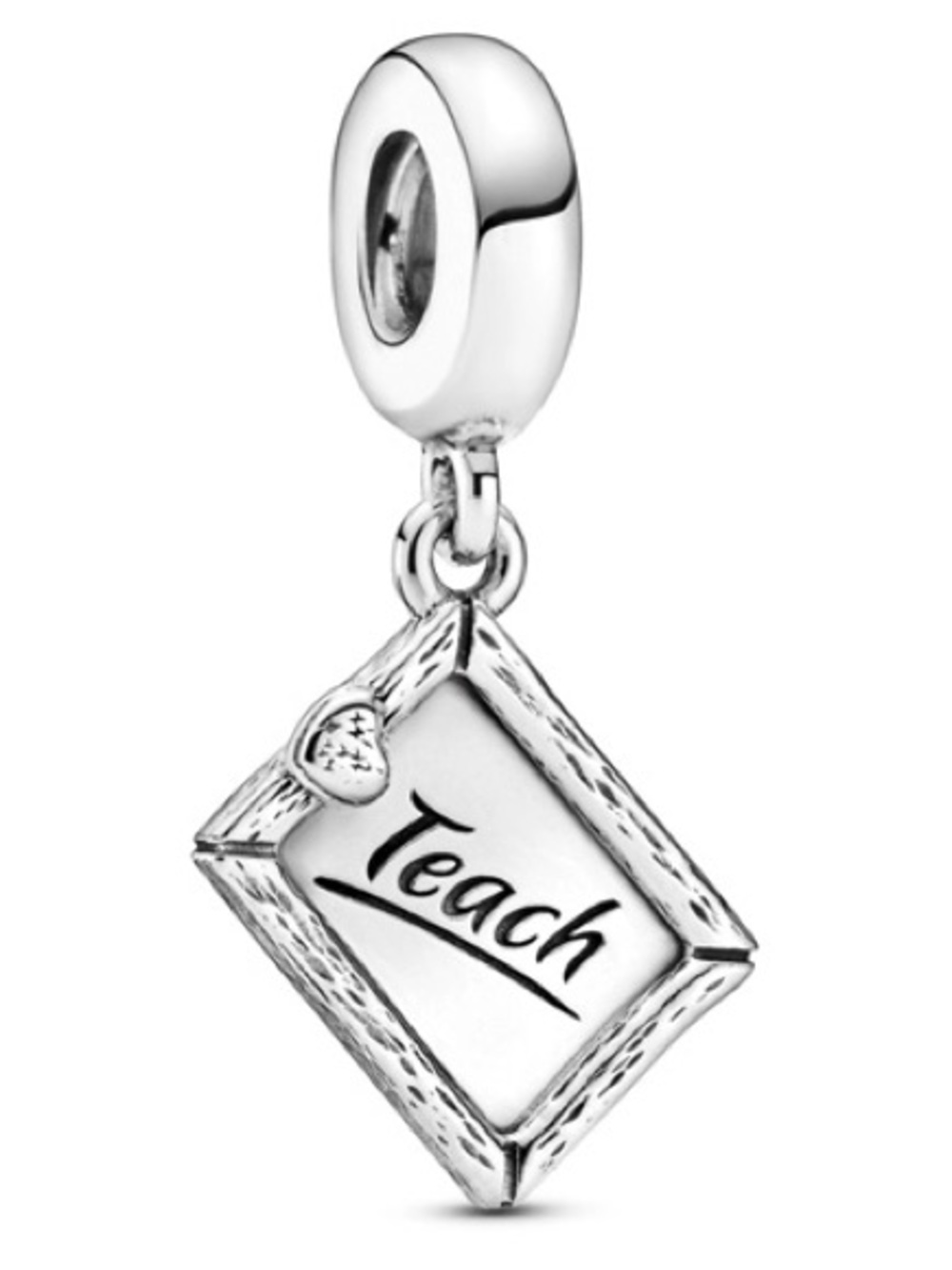 Pandora Teach With Love Chalkboard Charm Silver Pendant
